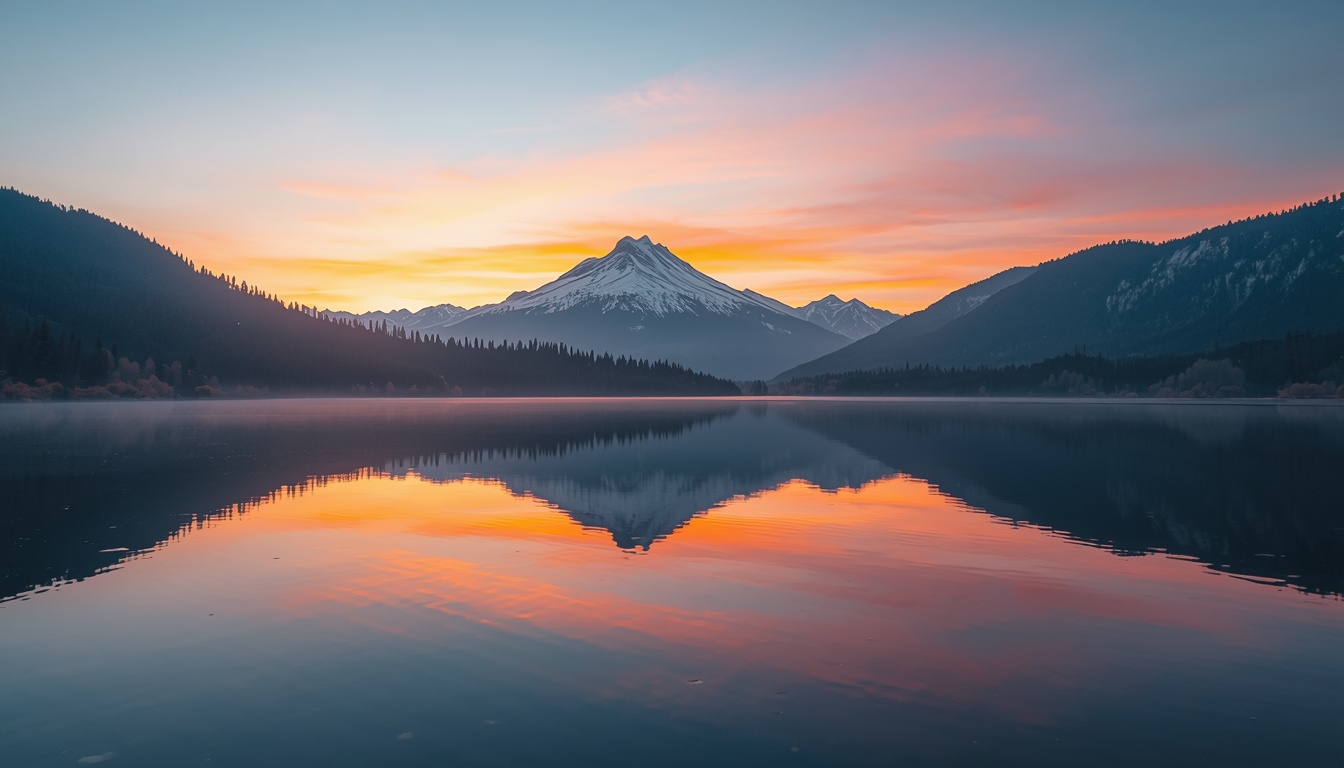 Serene dawn horizon encouraging mindful morning contact